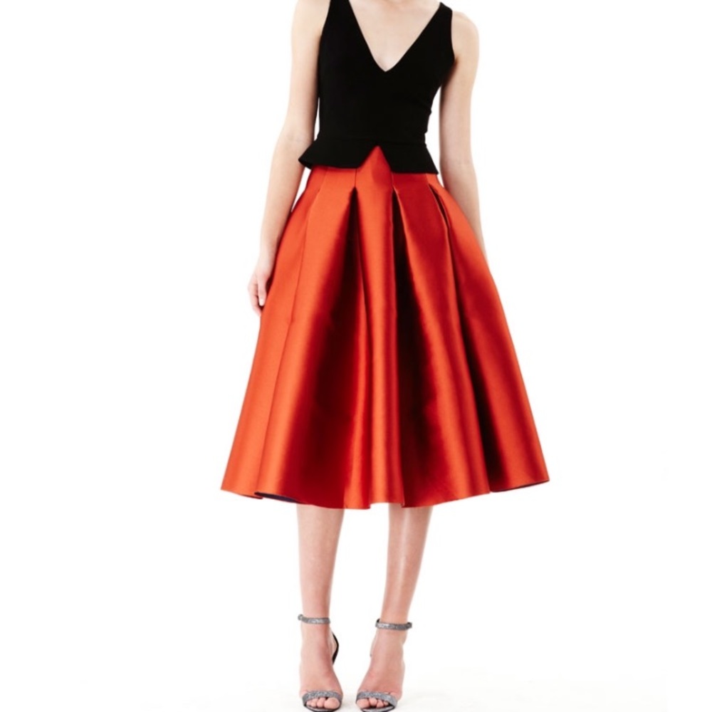 Sachin Babi red full pleated skirt as seen on JLO